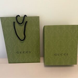 Gucci Green Gift Bag and Box Set